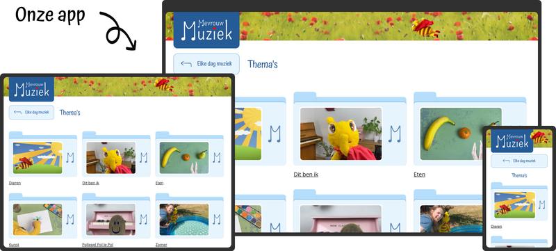 Voorbeeld van onze webapp